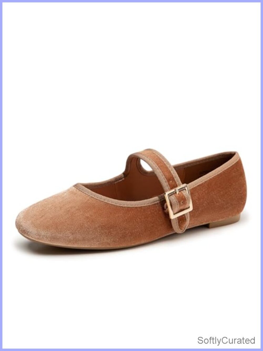 Velvet Mary Jane Ballet Flats Women Comfortable Dress Shoes